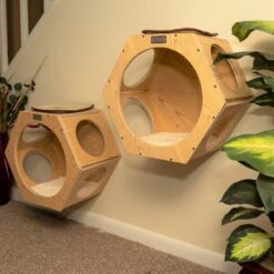 Armarkat Real Wood Cat Wall Additions, Natural Beige, 2 Count -Pet Cat Supplies Store 515630 PT2. AC SS1800 V1649353895