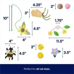 Frisco Spring Plush, Teaser, Ball & Tunnel Variety Pack Cat Toy With Catnip, 10 Count -Pet Cat Supplies Store 541590 PT2. AC SS1800 V1672936931
