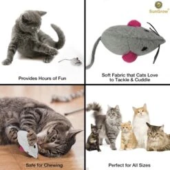 SunGrow Teething Chews Cat & Ferret Chase & Kicker Mouse Plush Toy, 5 Count 10 SunGrow Teething Chews Cat & Ferret Chase & Kicker Mouse Plush Toy, 5 Count -Pet Cat Supplies Store 541654 PT4. AC SS1800 V1676384414