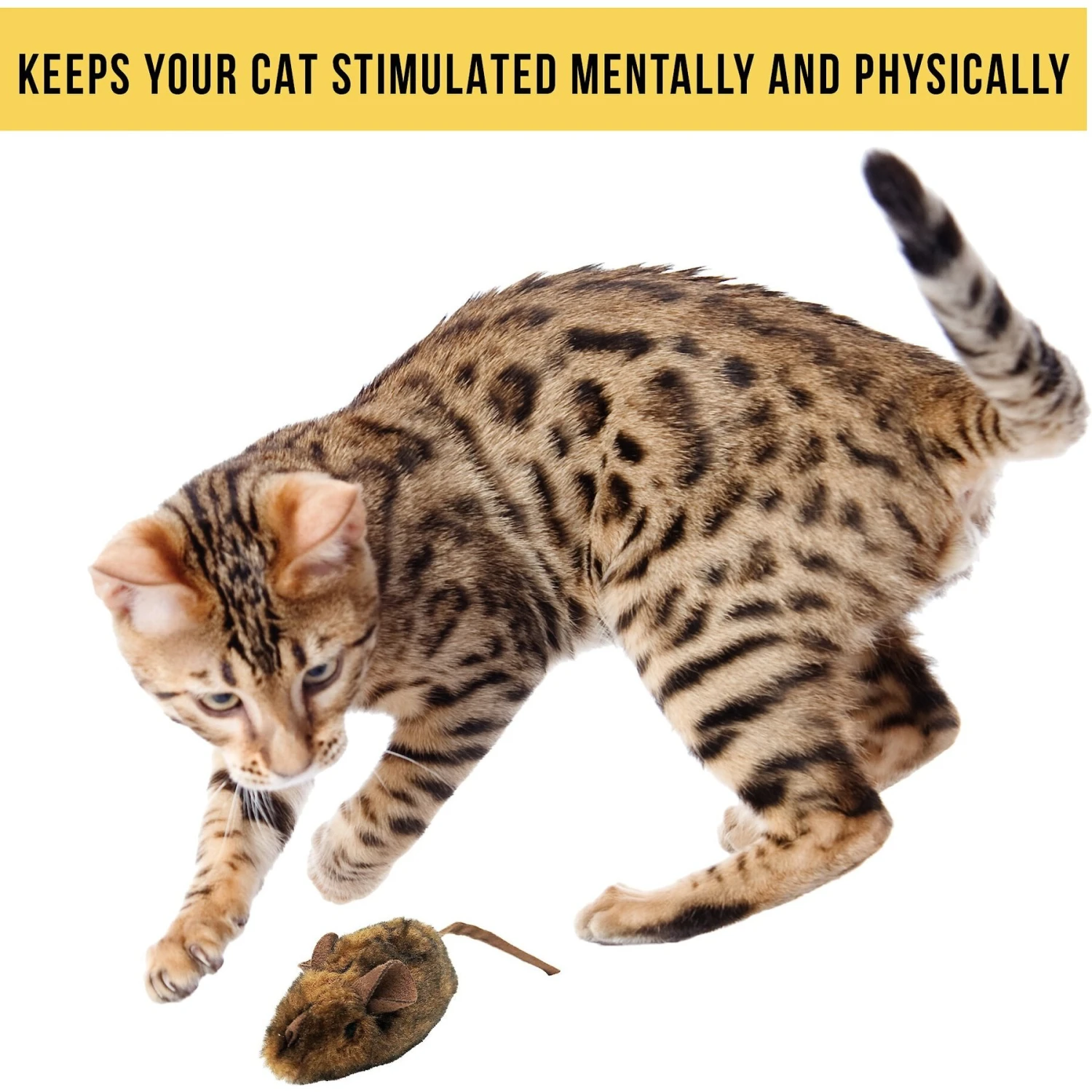 Pet Zone Play-N-Squeak MouseHunter Cat Toy With Catnip 6 Pet Zone Play-N-Squeak MouseHunter Cat Toy With Catnip - Image 6