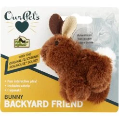 OurPets Backyard Squeaking Bunny Cat Toy -Pet Cat Supplies Store 55742 PT2. AC SS1800 V1526316428