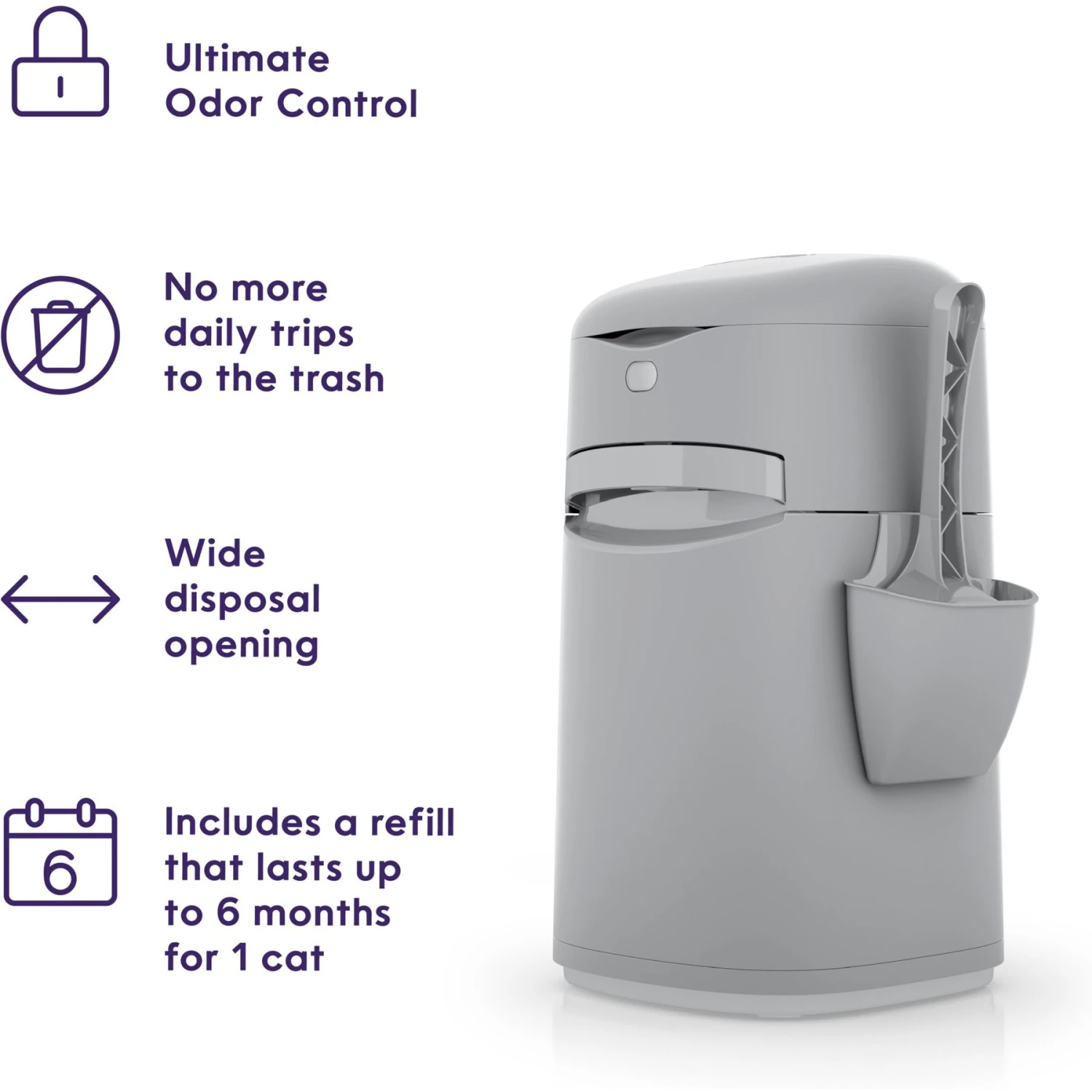 Litter Genie Easy Roll Pail Cat Litter Disposal 3 Litter Genie Easy Roll Pail Cat Litter Disposal - Image 3