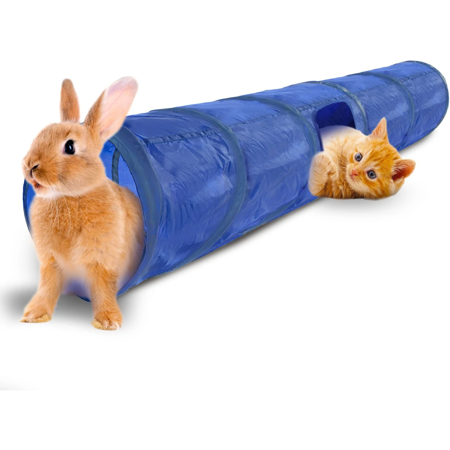 SunGrow Cat & Bunny Collapsible Play Tunnel Indoor Rabbit & Small Pet Crinkle Tube Hideout Toy 1 SunGrow Cat & Bunny Collapsible Play Tunnel Indoor Rabbit & Small Pet Crinkle Tube Hideout Toy