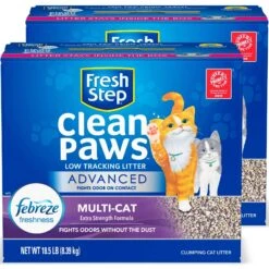 Fresh Step Advanced Clean Paws Multi Cat Litter, 18.5-lb Box, 2 Count -Pet Cat Supplies Store 605118 PT6. AC SS1800 V1695149067
