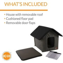 K&H Pet Products Outdoor Unheated Kitty House Cat Shelter -Pet Cat Supplies Store 611894 PT2. AC SS1800 V1659483701