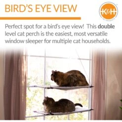 K&H Pet Products Window Double Lounger Cat Perch, Natural, 12x23-in -Pet Cat Supplies Store 613518 PT3. AC SS1800 V1661973432