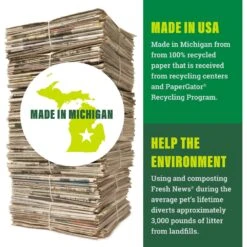 Fresh News Unscented Non-Clumping Paper Cat Litter -Pet Cat Supplies Store 61630 PT7. AC SS1800 V1667517609