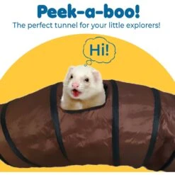 SunGrow Hide & Seek Collapsible Entertainment Cat & Ferret Play Tube & Pop Up Tunnel, Brown, 48-in -Pet Cat Supplies Store 616598 PT3. AC SS1800 V1691603927