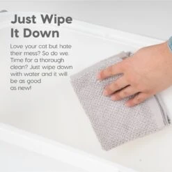 IRIS USA Large Square Top Entry Cat Litter Box -Pet Cat Supplies Store 645486 PT7. AC SS1800 V1665526620