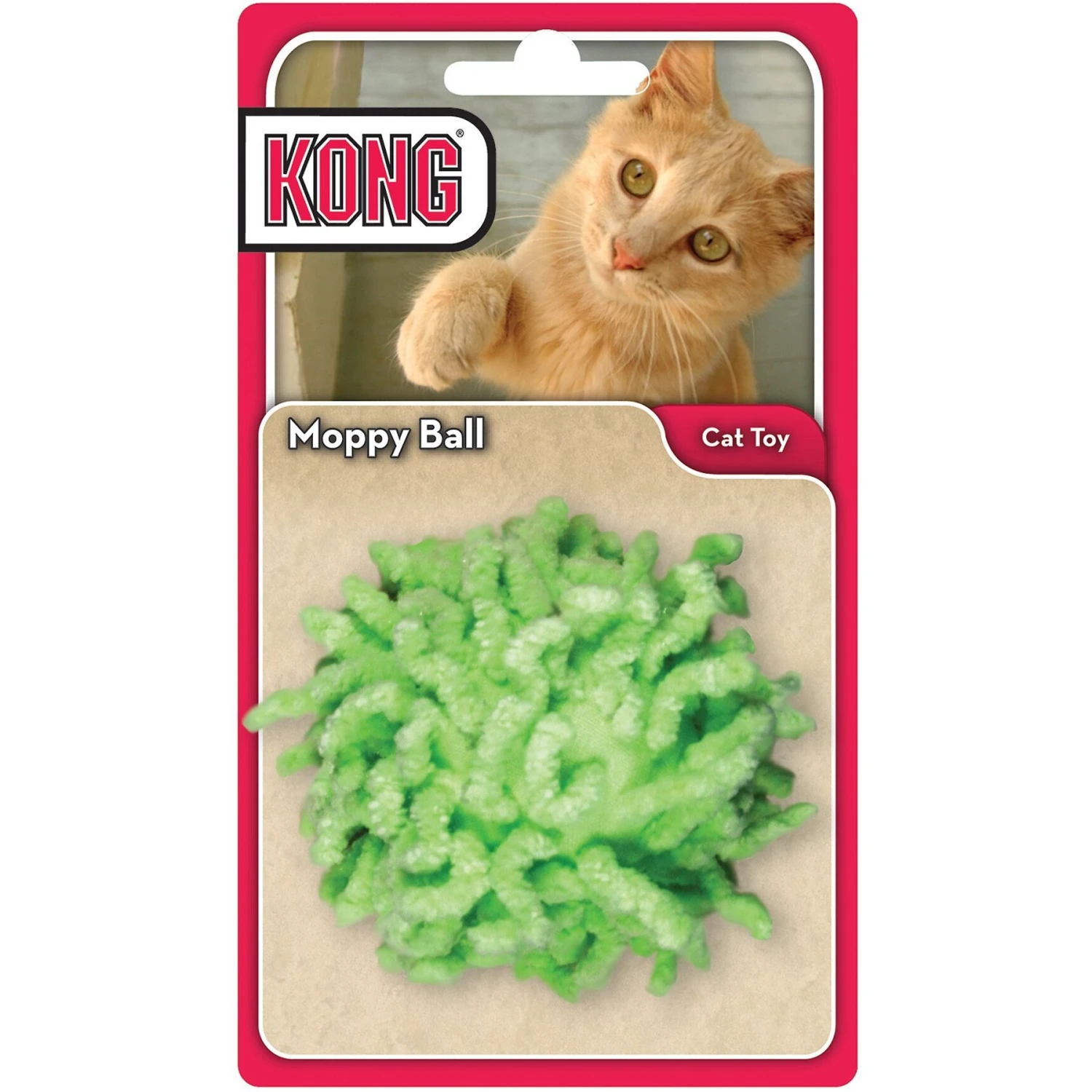 KONG Moppy Ball Cat Toy, Color Varies 2 KONG Moppy Ball Cat Toy, Color Varies - Image 2