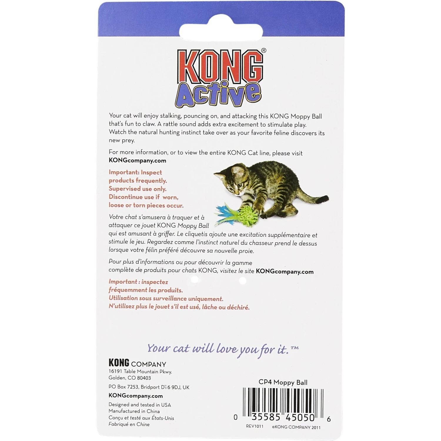 KONG Moppy Ball Cat Toy, Color Varies 5 KONG Moppy Ball Cat Toy, Color Varies - Image 5