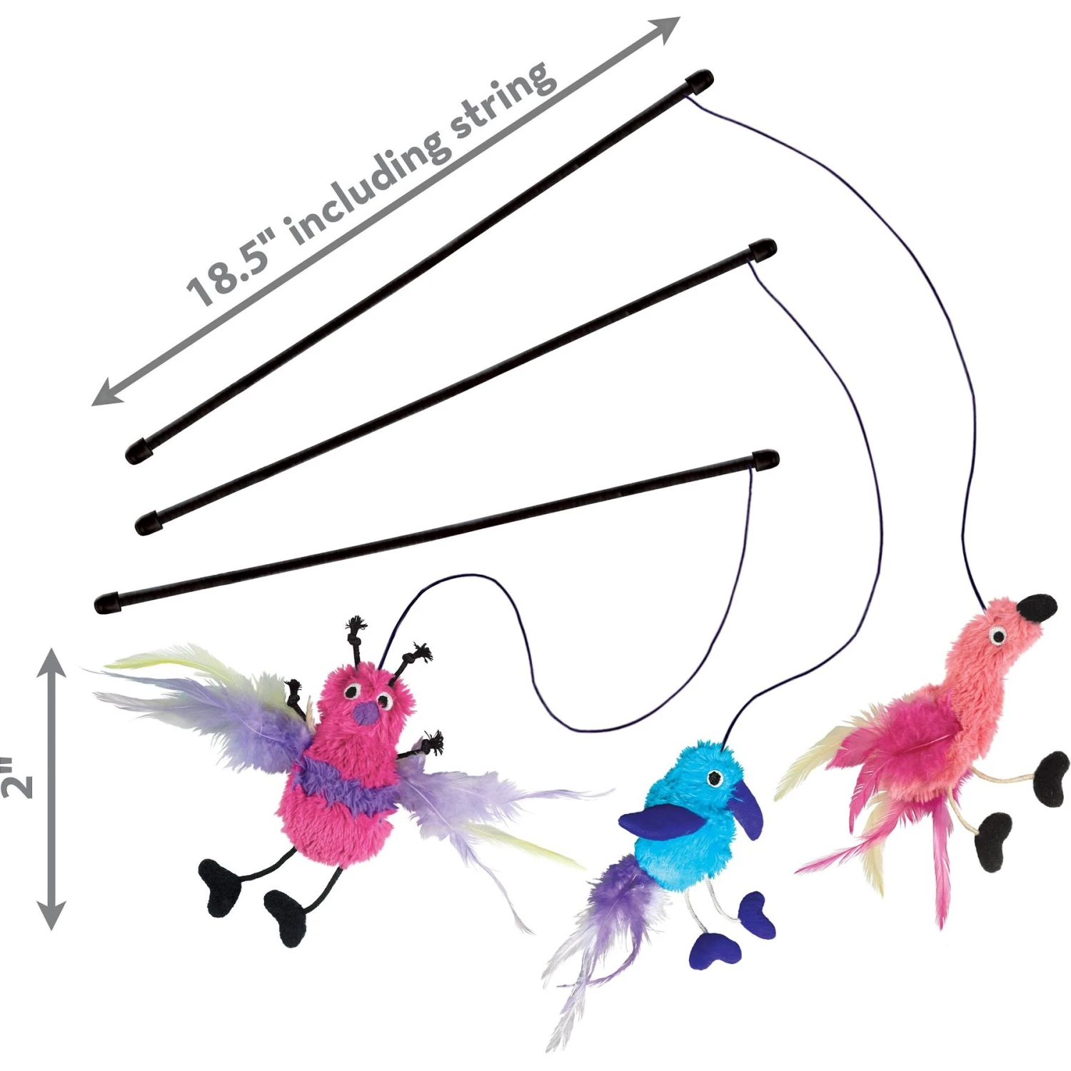 KONG Active Feather Teaser Cat Toy, Color Varies 3 KONG Active Feather Teaser Cat Toy, Color Varies - Image 3