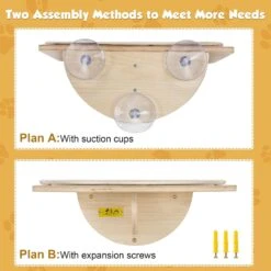 Coziwow Cat Window Perch With Suction Cups, Natural Wood -Pet Cat Supplies Store 668486 PT6. AC SS1800 V1666733612