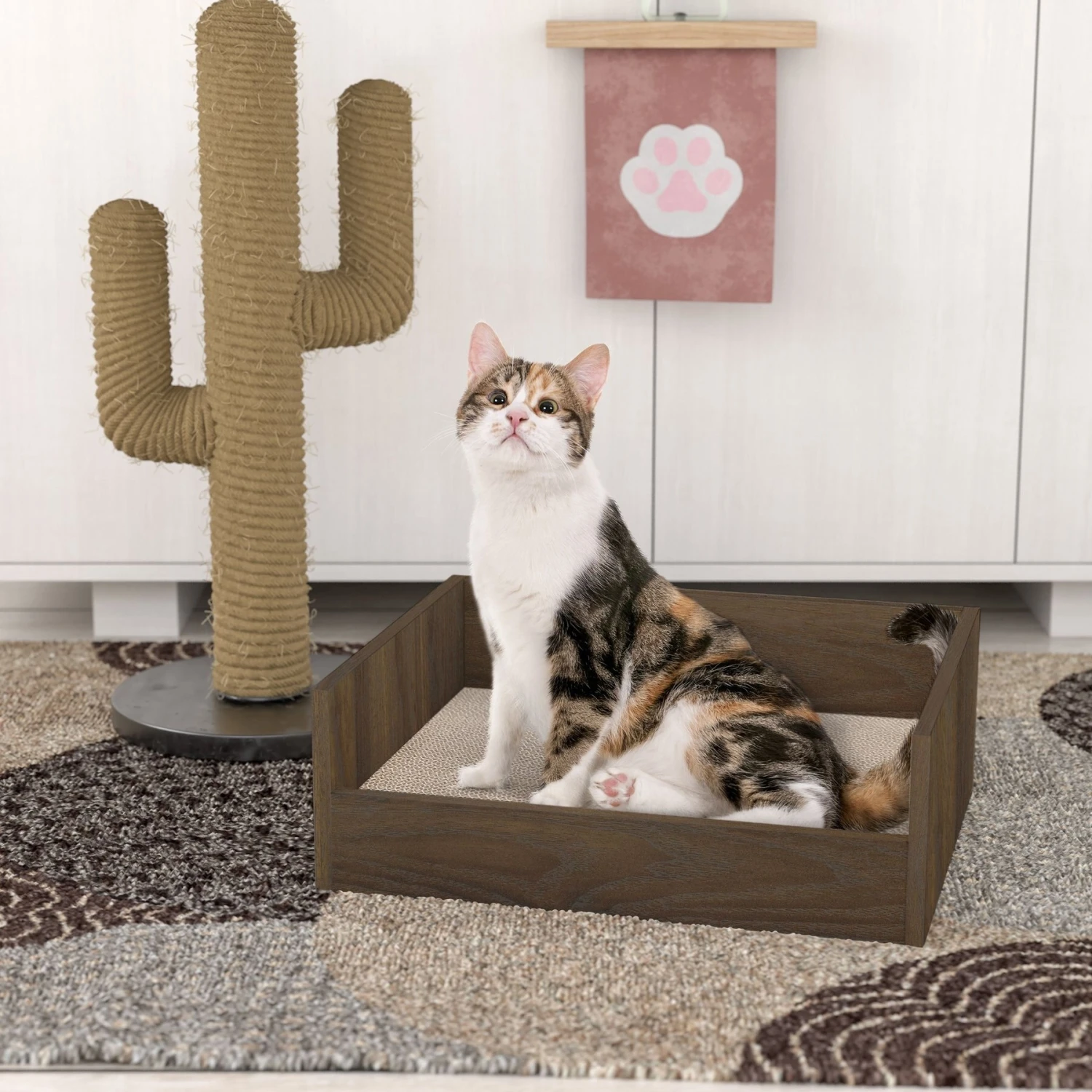 Way Basics Eco ZBoard Bed Deluxe Cat Scratcher 2 Way Basics Eco ZBoard Bed Deluxe Cat Scratcher - Image 2