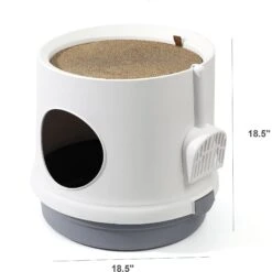 Hanamya Cat Litter Box With Scoop & Scratcher -Pet Cat Supplies Store 677142 PT3. AC SS1800 V1680729844