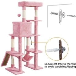 Yaheetech Multi-Level 63-in Plush Cat Tree -Pet Cat Supplies Store 677222 PT8. AC SS1800 V1666043721