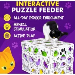 Cat Amazing Mega-Interactive Treat Maze & Puzzle Cat Toy, White -Pet Cat Supplies Store 685438 PT4. AC SS1800 V1669738440