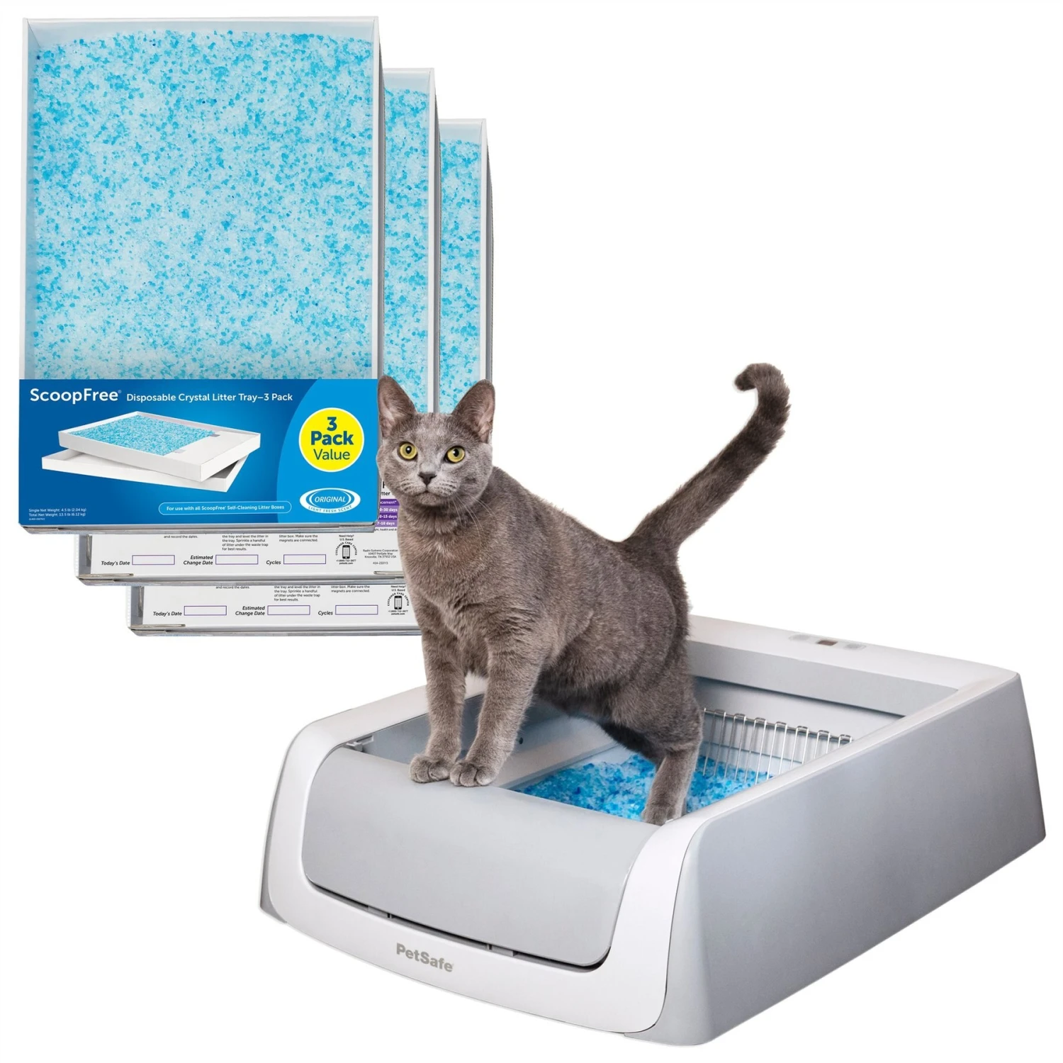 PetSafe ScoopFree Complete Disposable Crystal Litter Tray & PetSafe ScoopFree Complete Plus Self-Cleaning Litter Box 1 PetSafe ScoopFree Complete Disposable Crystal Litter Tray & PetSafe ScoopFree Complete Plus Self-Cleaning Litter Box