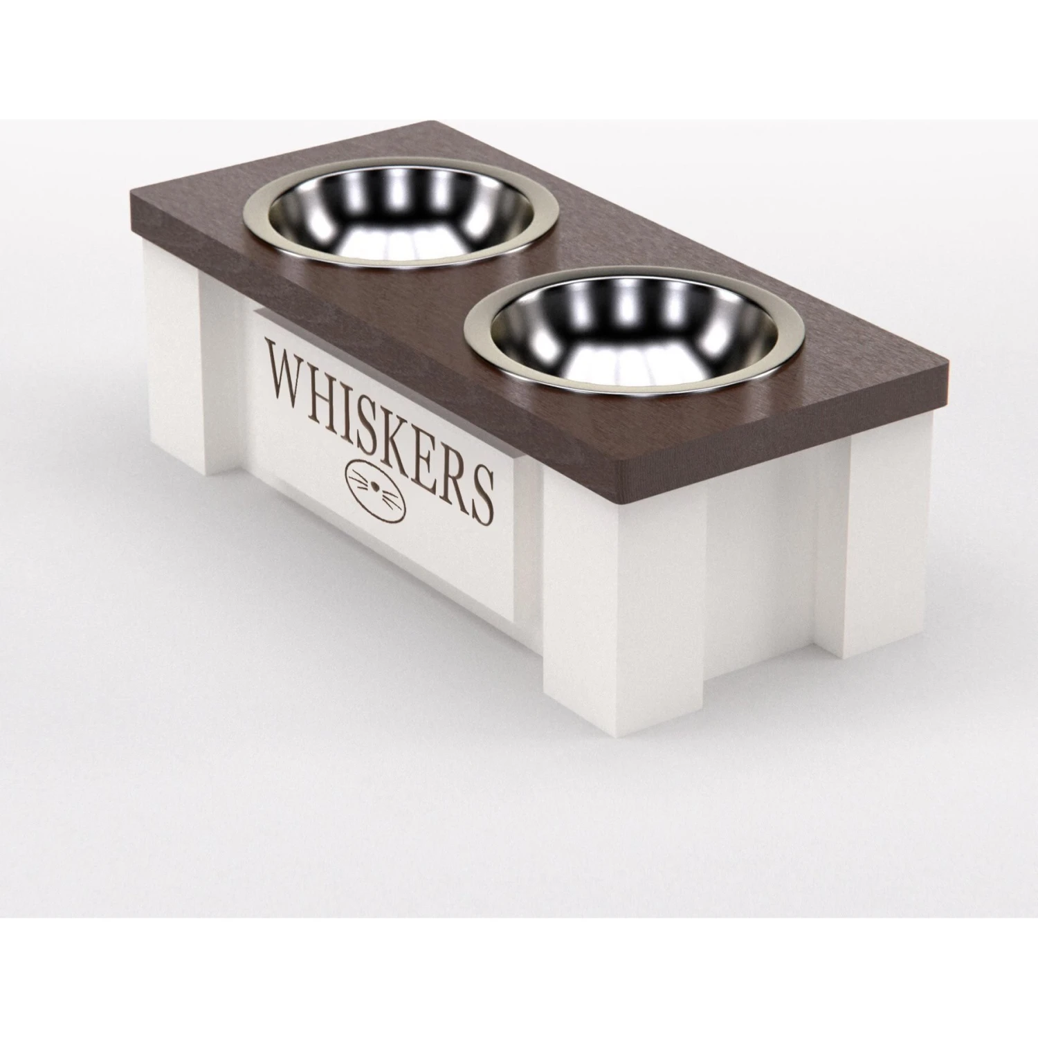 GrooveThis Woodshop Personalized Cat Feeder Station, 2-cup 2 GrooveThis Woodshop Personalized Cat Feeder Station, 2-cup - Image 2