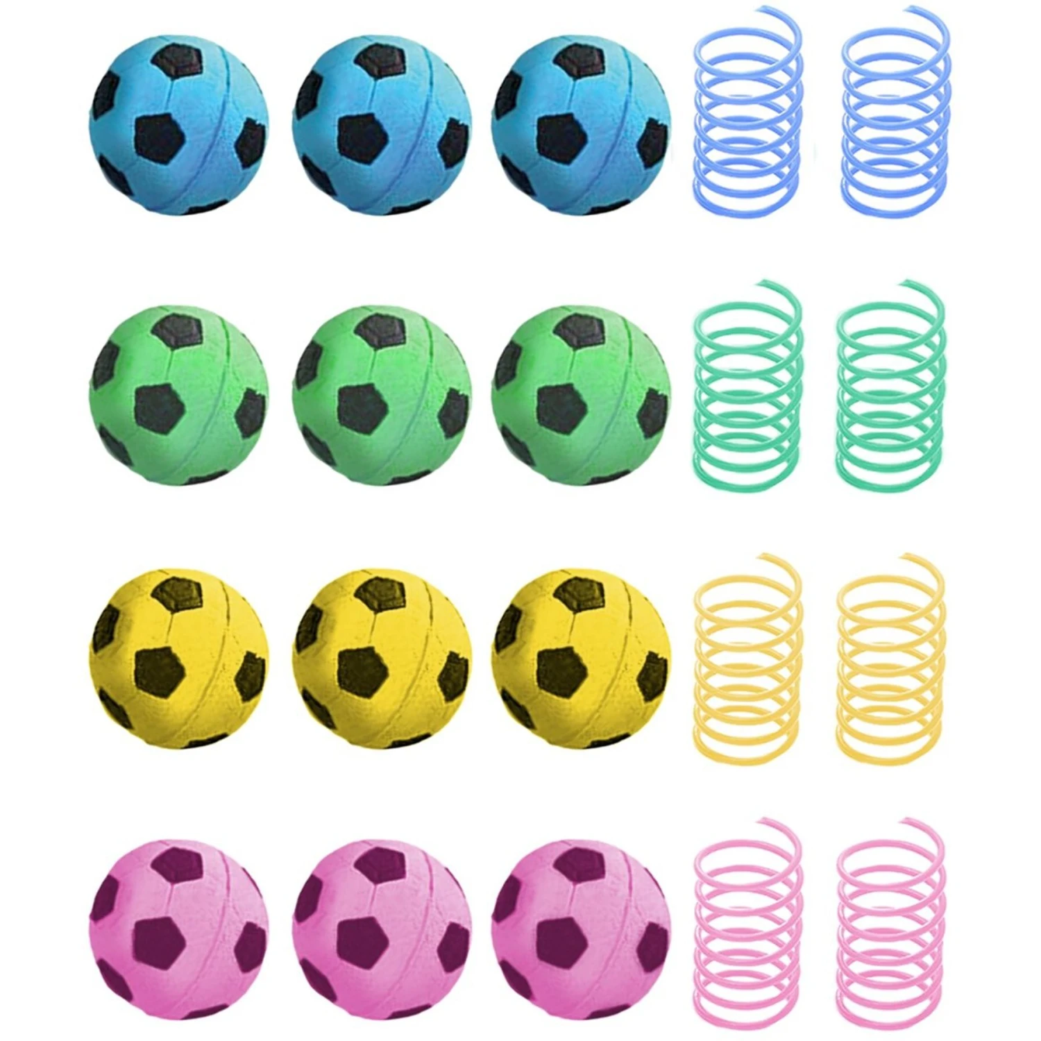SunGrow Variety Pack Cat Soccer Toy, 12 Count 2 SunGrow Variety Pack Cat Soccer Toy, 12 Count - Image 2