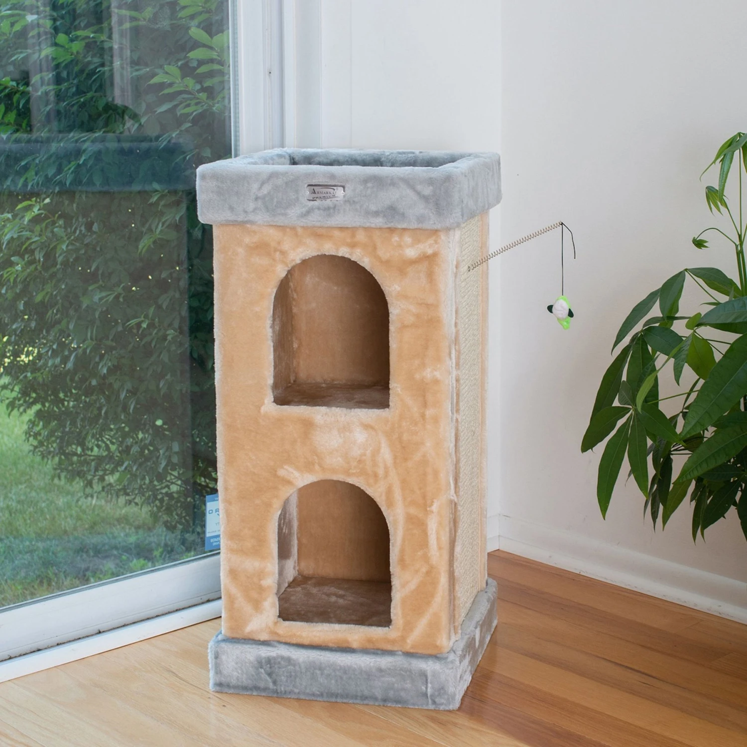 Armarkat 32-in Faux Fur Cat Condo 2 Armarkat 32-in Faux Fur Cat Condo - Image 2