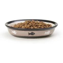 PetRageous Designs City Pets Oval Fish Ceramic Cat Dish 6 PetRageous Designs City Pets Oval Fish Ceramic Cat Dish -Pet Cat Supplies Store 70241 PT4. AC SS1800 V1660339364