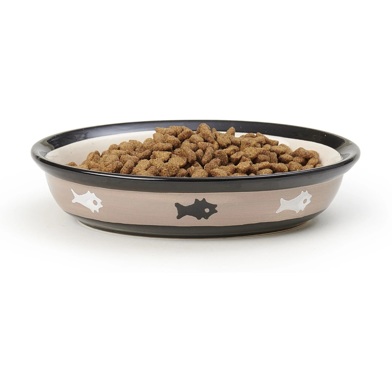 PetRageous Designs City Pets Oval Fish Ceramic Cat Dish 3 PetRageous Designs City Pets Oval Fish Ceramic Cat Dish - Image 3