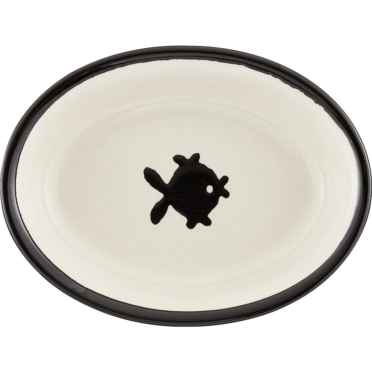 PetRageous Designs City Pets Oval Fish Ceramic Cat Dish 4 PetRageous Designs City Pets Oval Fish Ceramic Cat Dish - Image 4
