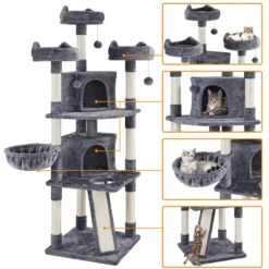 Yaheetech 76-in Multi-Level Cat Tree -Pet Cat Supplies Store 705062 PT3. AC SS1800 V1686153351