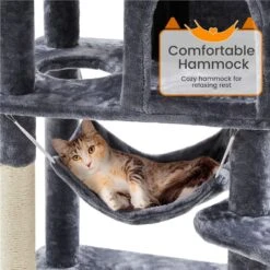 Yaheetech 71.5-in Tree With 2 Cozy Perches Cat Tree, Dark Grey, Large -Pet Cat Supplies Store 705158 PT2. AC SS1800 V1668546018