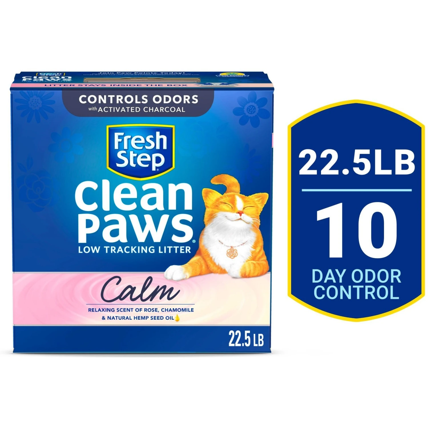 Fresh Step Clean Paws Calm Low Tracking Rose & Chamomile Scented Clumping Cat Litter 1 Fresh Step Clean Paws Calm Low Tracking Rose & Chamomile Scented Clumping Cat Litter