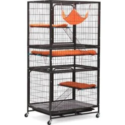 Coziwow 3-Door Heavy Duty Cat Cage Playpen With Wheels -Pet Cat Supplies Store 712878 PT2. AC SS1800 V1681995885