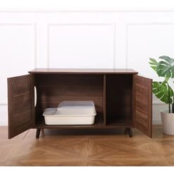 Sam's Pets Becky Box Enclosure End Table Cat Litter, Brown, Medium -Pet Cat Supplies Store 713035 PT3. AC SS1800 V1669239519