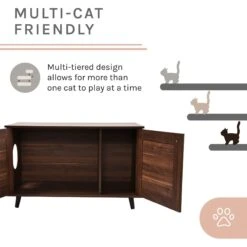 Sam's Pets Becky Box Enclosure End Table Cat Litter, Brown, Medium -Pet Cat Supplies Store 713035 PT7. AC SS1800 V1669239520