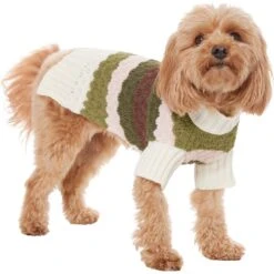 Frisco Bubble Knit Multi Striped Mock Neck Dog & Cat Sweater -Pet Cat Supplies Store 718854 PT2. AC SS1800 V1703184630