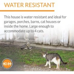 K&H Pet Products Outdoor Heated Multi-Kitty A-Frame House -Pet Cat Supplies Store 72246 PT2. AC SS1800 V1678737836