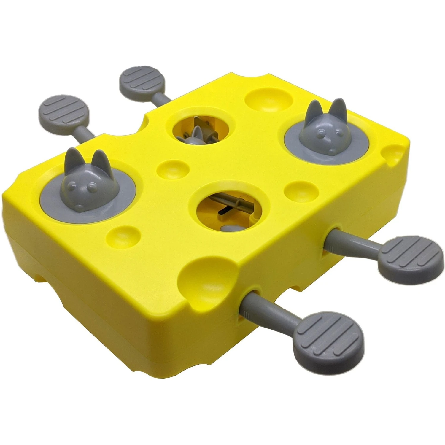 Ethical Pet Pounce A Mouse Treat Dispensing Cat Toy, Yellow 1 Ethical Pet Pounce A Mouse Treat Dispensing Cat Toy, Yellow