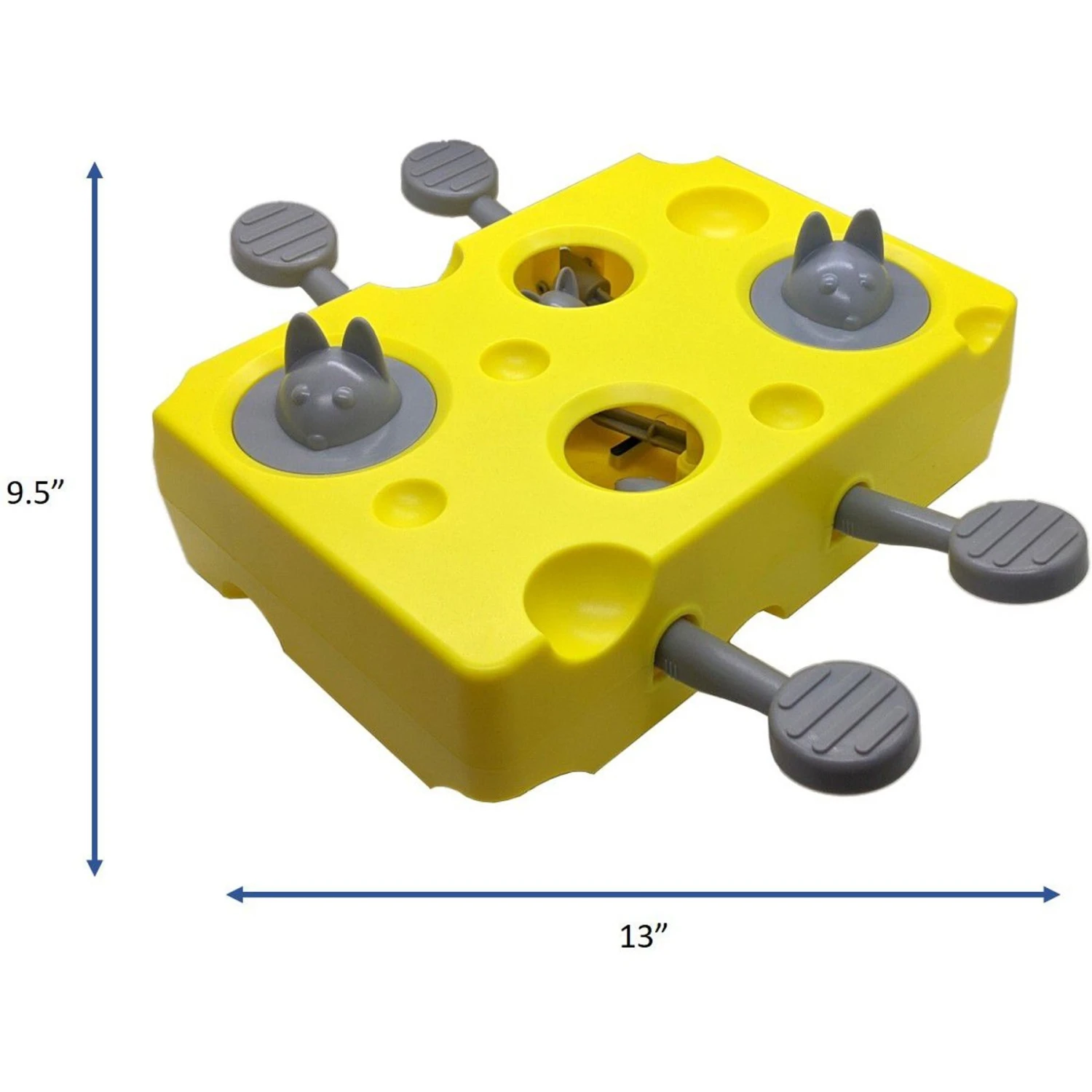 Ethical Pet Pounce A Mouse Treat Dispensing Cat Toy, Yellow 2 Ethical Pet Pounce A Mouse Treat Dispensing Cat Toy, Yellow - Image 2