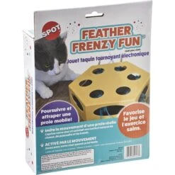 Ethical Pet Feather Frenzy Fun Electronic Cat Toy, Yellow -Pet Cat Supplies Store 736622 PT3. AC SS1800 V1683657546