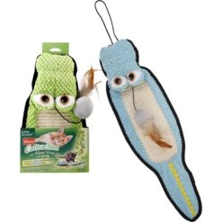 Frisco Natural Catnip & Hartz Cattraction Silver Vine & Catnip Gator Cat Scratcher Toy, Color Varies -Pet Cat Supplies Store 737470 PT5. AC SS1800 V1683212076