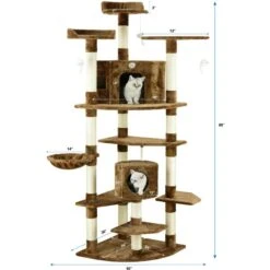 Go Pet Club 80-in Faux Fur Cat Tree & Condo -Pet Cat Supplies Store 74012 PT3. AC SS1800 V1671226284