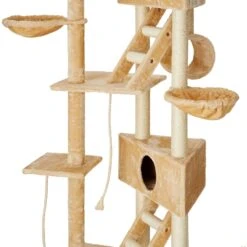 Go Pet Club 106-in Floor-to-Ceiling Faux Fur Cat Tree & Condo -Pet Cat Supplies Store 74051 PT2. AC SS1800 V1500384638