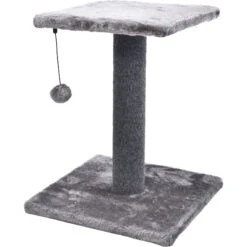 Cat Craft 2 Tier Plush Pedestal Cat Scratching Post & Platform Lounge With Hanging Cat Toy, Grey -Pet Cat Supplies Store 744686 PT6. AC SS1800 V1689975244