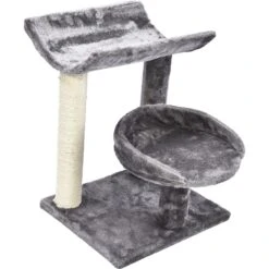Cat Craft 3 Tier Plush Scratch & Lounge Cat Tree Habitat, Grey, Medium -Pet Cat Supplies Store 744702 PT7. AC SS1800 V1689974544