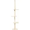 Cat Craft 4-Level Adjustable Climbing & Perch Cat Tree With Scratching Post, Cream, X-Large