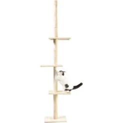 Cat Craft 4-Level Adjustable Climbing & Perch Cat Tree With Scratching Post, Cream, X-Large -Pet Cat Supplies Store 744814 PT6. AC SS1800 V1674080180