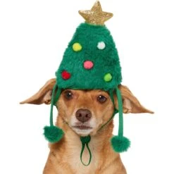 Frisco Christmas Tree Faux Fur Dog & Cat Hat -Pet Cat Supplies Store 745582 PT2. AC SS1800 V1694801957