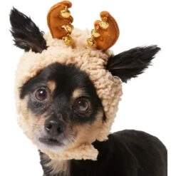 Frisco Sherpa Reindeer Dog & Cat Hat With Bells -Pet Cat Supplies Store 745646 PT2. AC SS1800 V1694800749