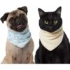 Frisco Reversible Snowflake Cozy Knit Faux Fur Dog & Cat Pullover Bandana, 1 Count