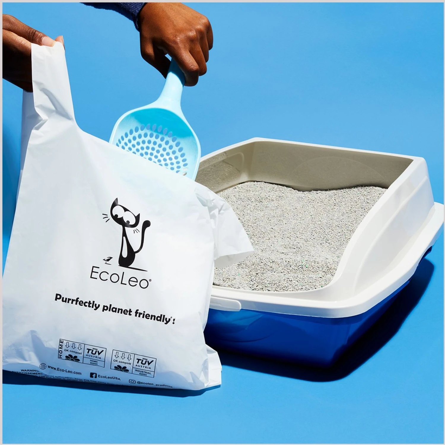 EcoLeo Compostabe Litter Scoop Cat Waste Bags 2 EcoLeo Compostabe Litter Scoop Cat Waste Bags - Image 2